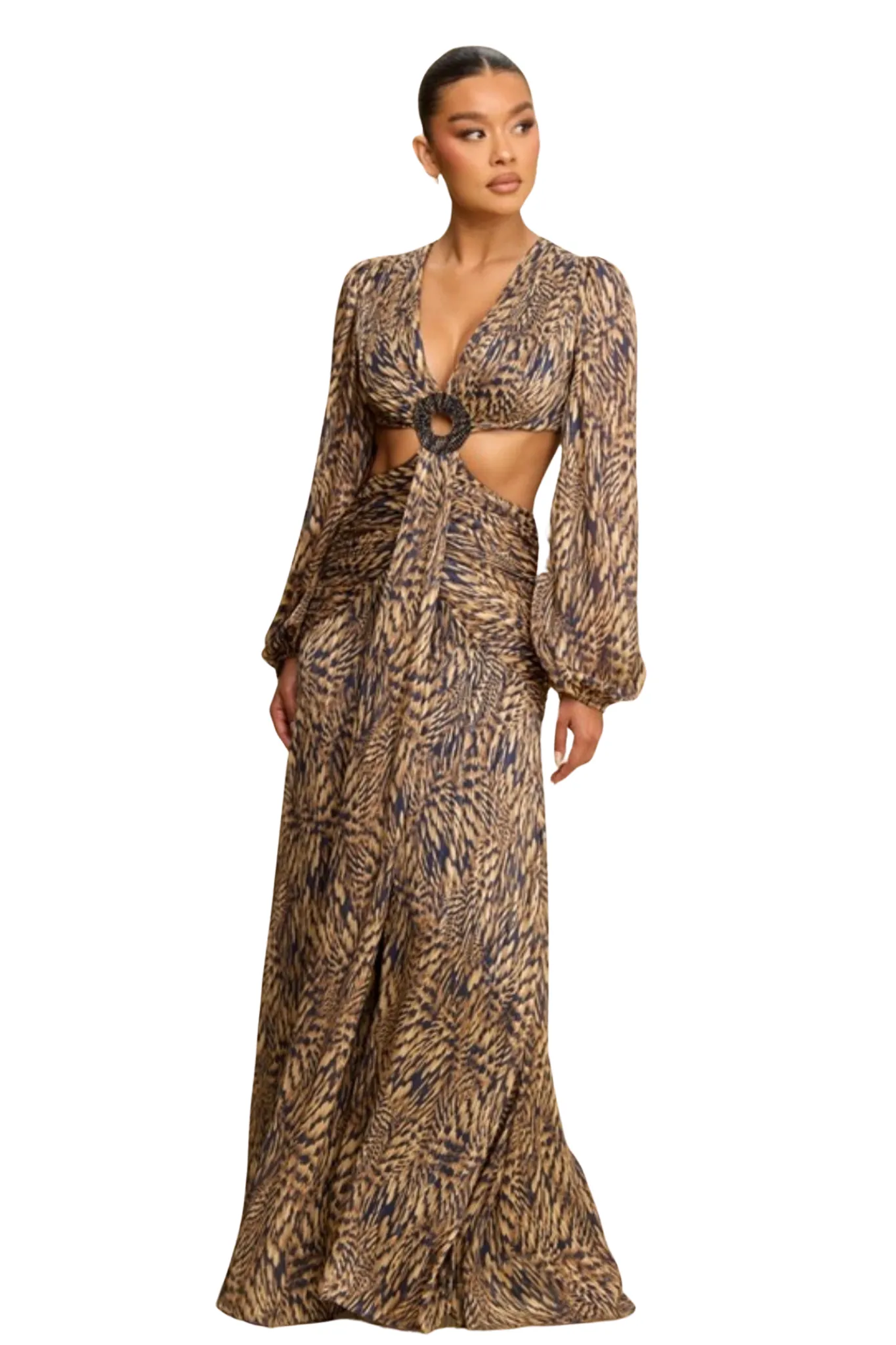 Naely Chiffon Maxi Dress