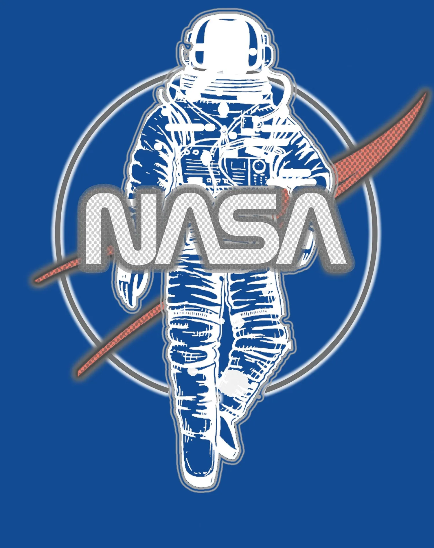 Science Space NASA Logo Retro 70s Astronaut Nerd Geek Chic Official Women's T-shirt